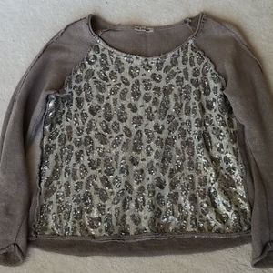 Made in Italy cotton sequin top/sweater